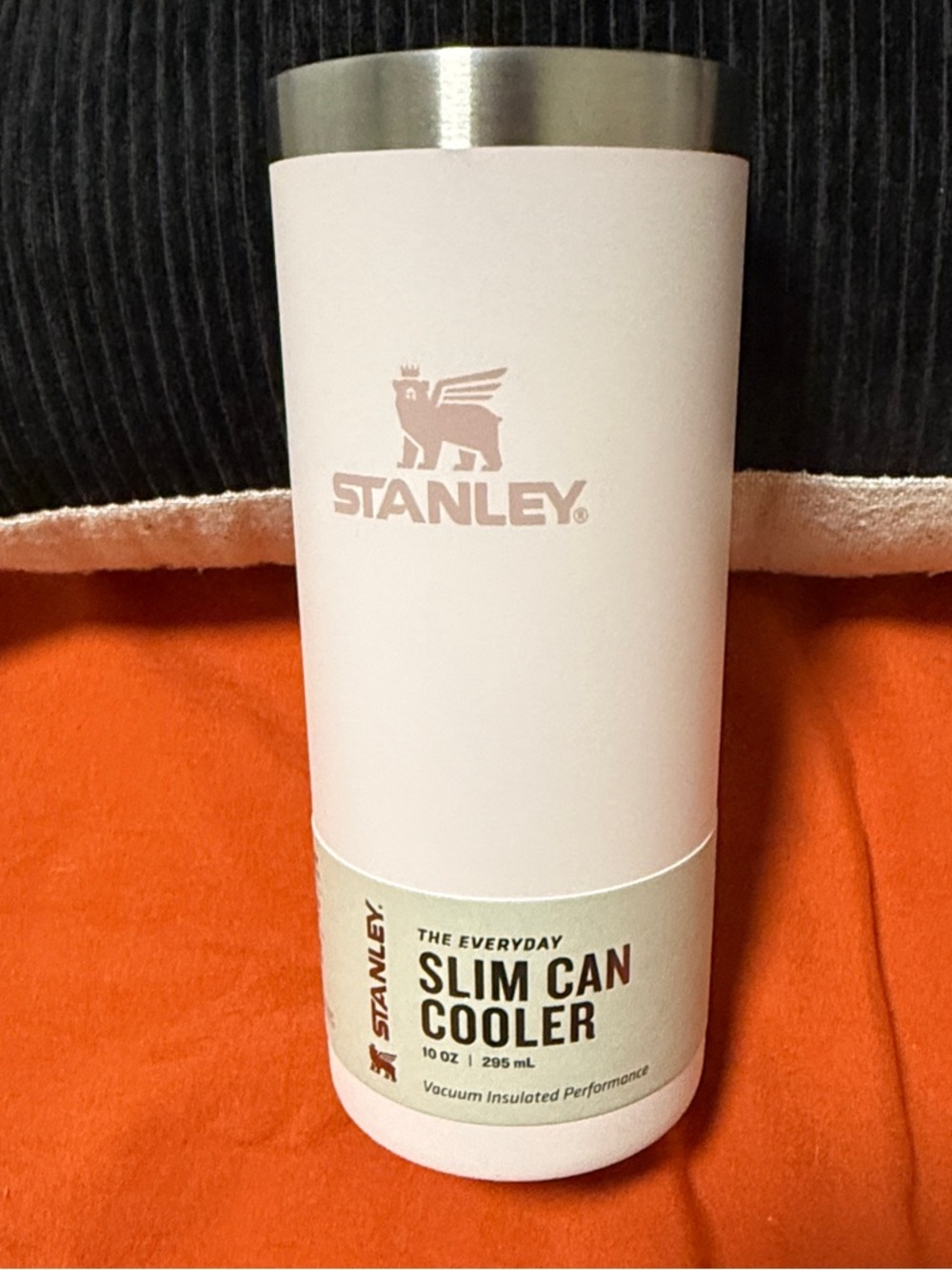 Stanley Slim Can Cooler - Rose Quartz, light Pink. 10 ounce